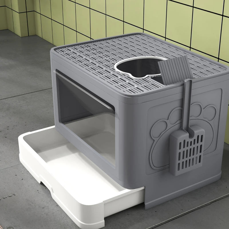 Nancy's Gavinha Kattenbak - Katten wc - Katten Toilet - Grijs / Wit - ± 50 x 40 x 35 cm