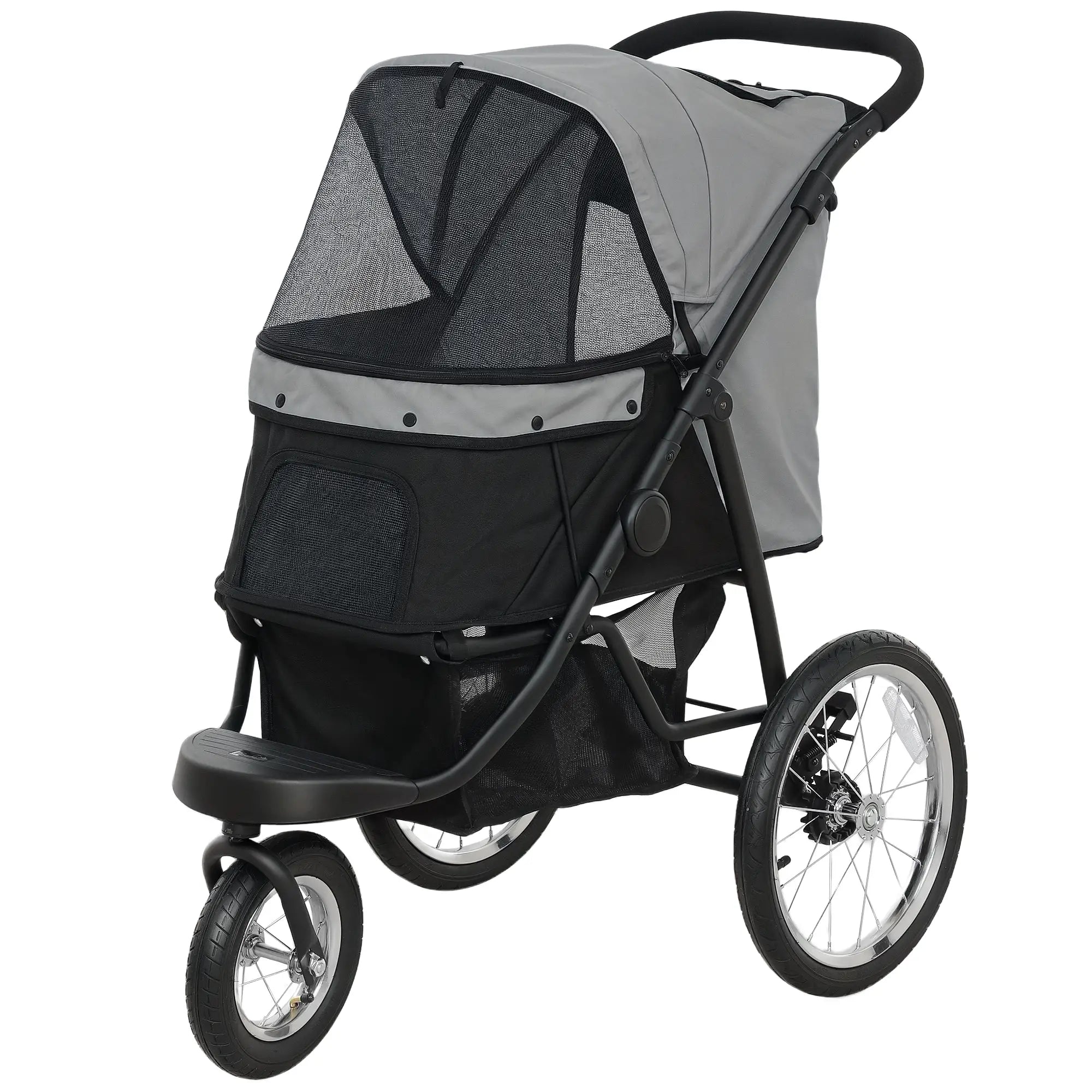 Nancy's Intros Reiswagen voor Huisdieren - Hondenbuggy - Kattenwagen - Grijs / Zwart
