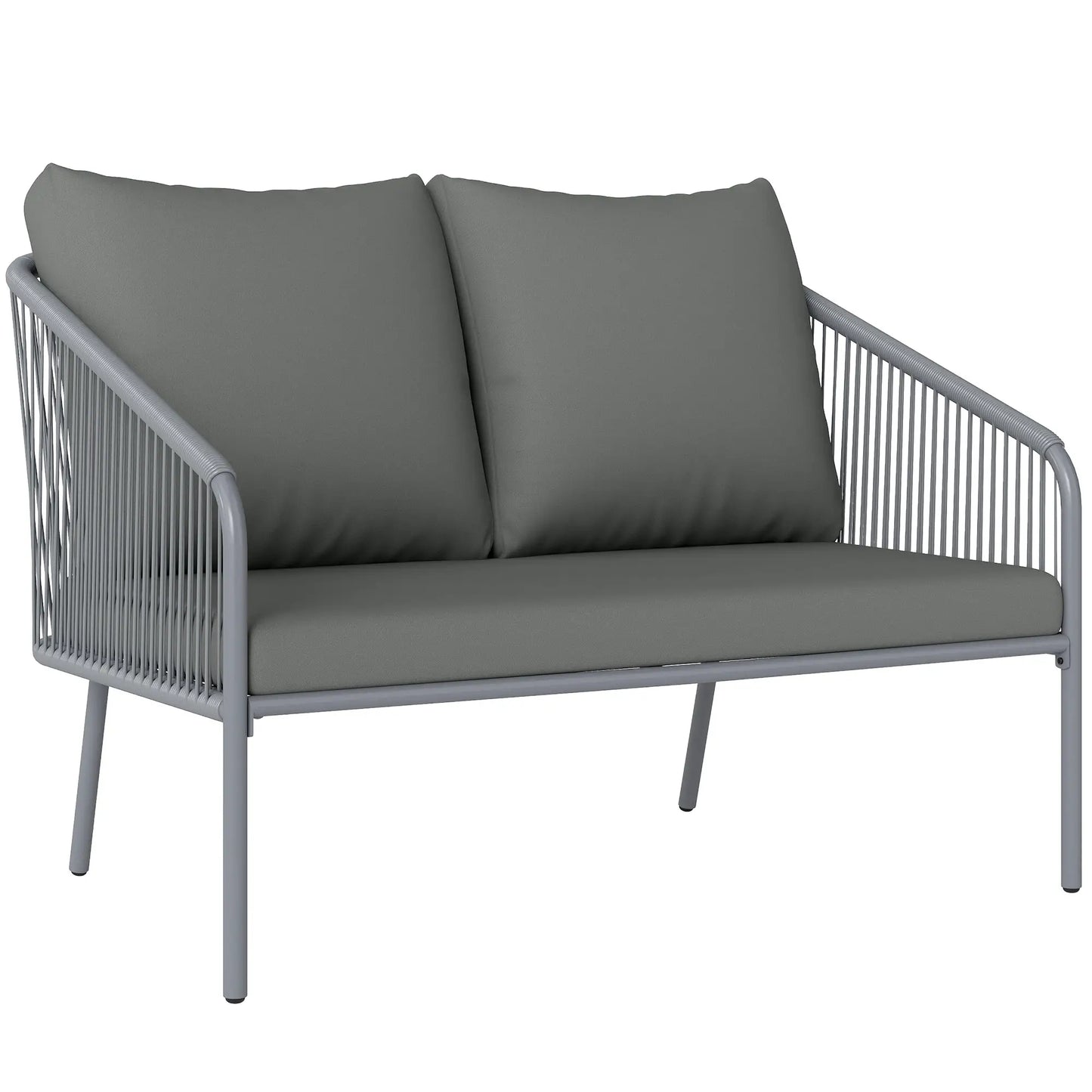 Nancy's Gambatesa Loungebank - Tuinbank - Grijs - Rotan