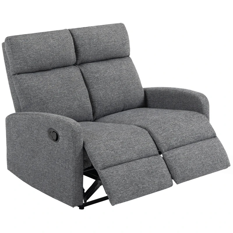 Nancy's Marciana 2-Zitsbank - Zitbank - Relaxfauteuil - Grijs - Stof - ± 115 x 90 x 100 cm