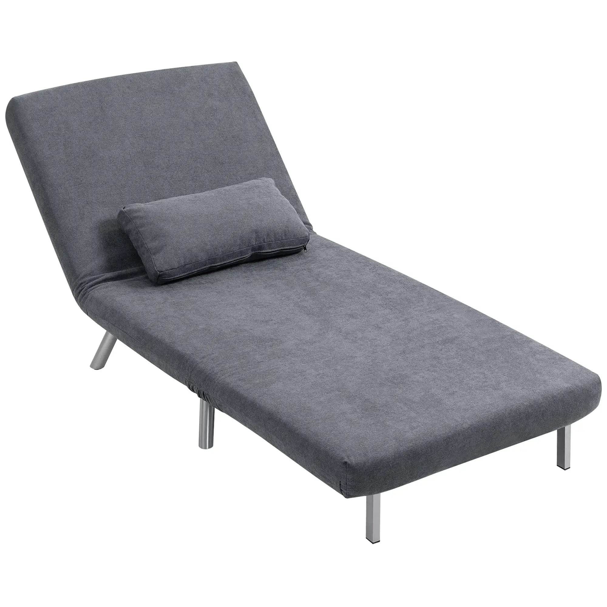 Nancy's Malalbergo Slaapbank - Slaapfauteuil - Verstelbaar - Grijs - Fluweel