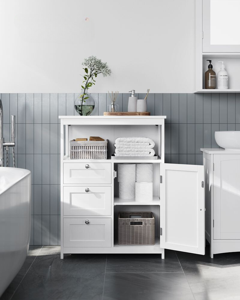 Nancy's Baselga Bathroom cabinet - Bathroom furniture - White - 60 x 30 x 80 cm