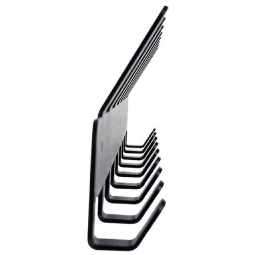 Eleganca Stainless Steel Wall Coat Rack 17 angled Black