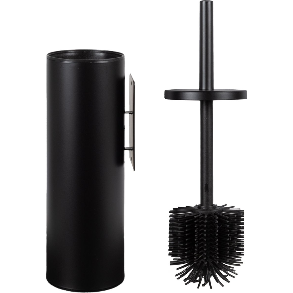 Eleganca Silicone toilet brush wall mounted Black