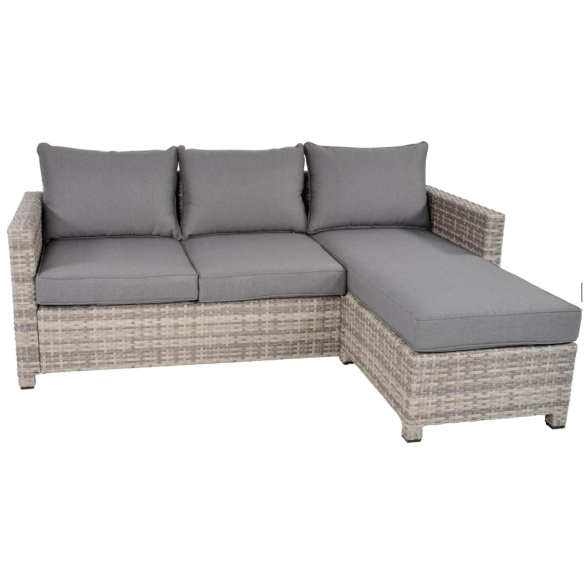 Nancy's Scheper Lounge Hoekbank - Loungeset - Riet en Aluminium Frame - Grijs