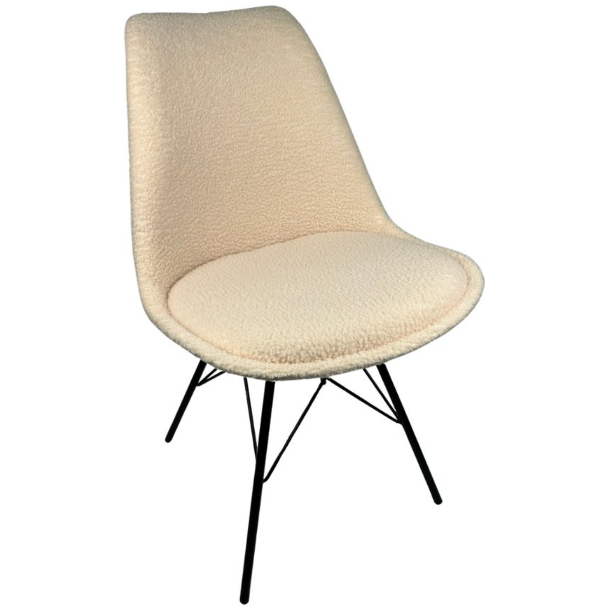 Casamoda Eetkamerstoelen - Set van 4 - Keukenstoelen - Beige - Teddy
