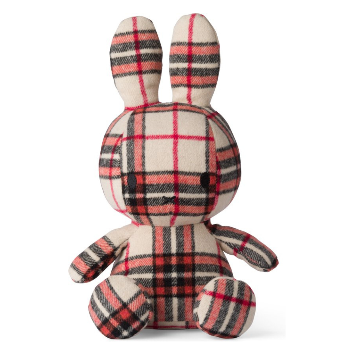 Bon Ton Toys Nijntje Knuffel - Ruit - Beige - Rood