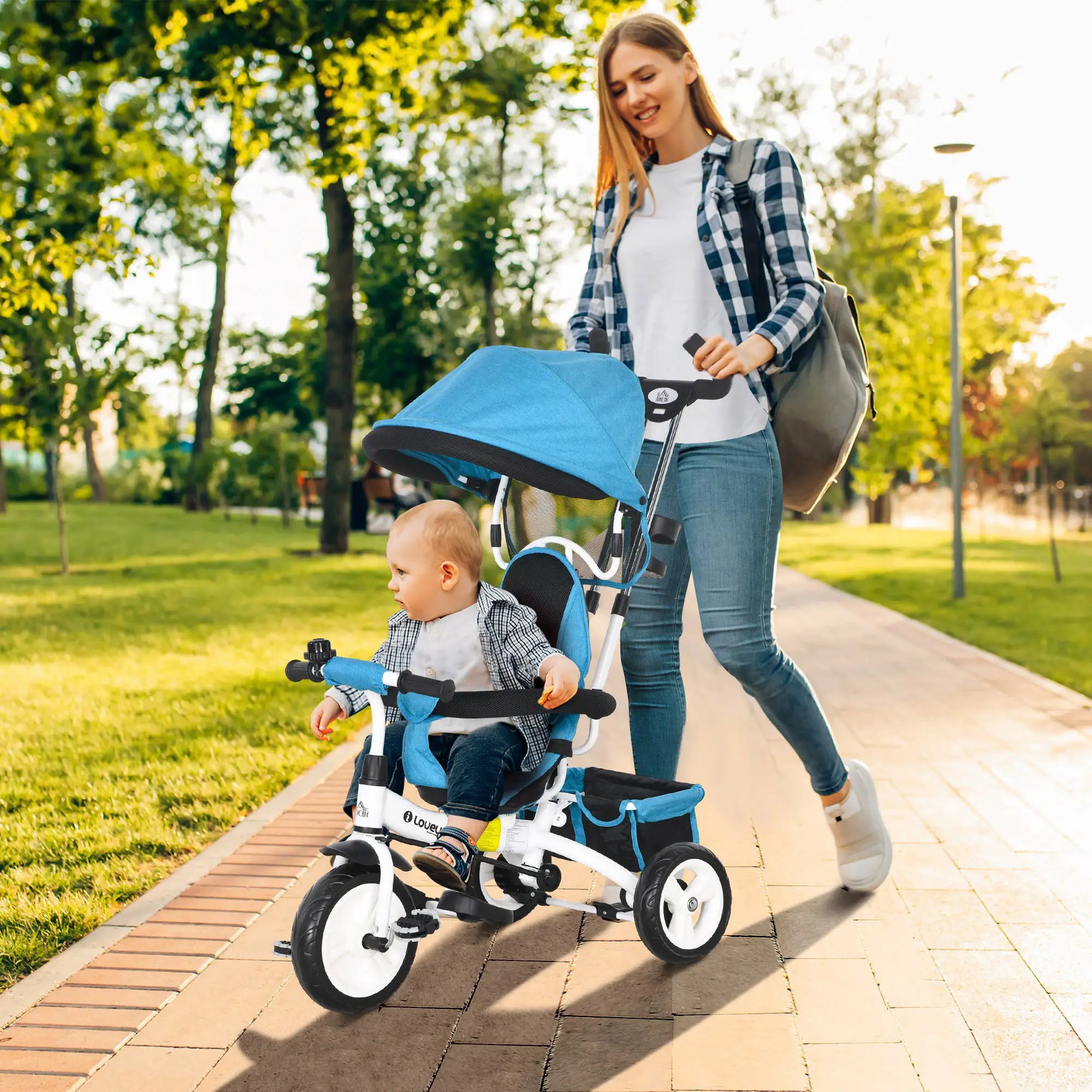 Nancy's Lozio Kinderdriewieler - Driewieler - Blauw - ± 95 x 50 x 105 cm