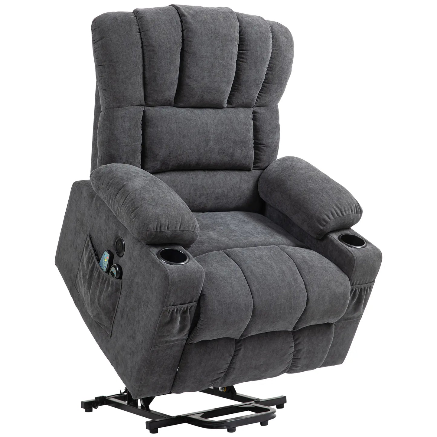 Nancy's Aldeias Sta op stoel - Opsta stoel - Fauteuil - Massagestoel - Donkergrijs - Stof