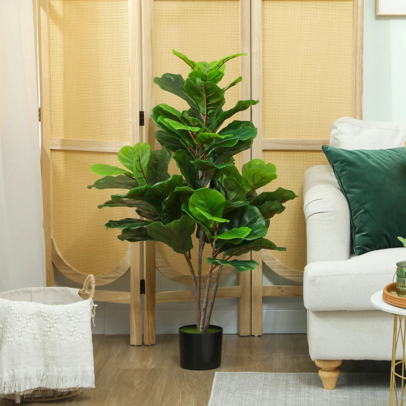 Nancy's Melegnano Kunstplant - Vijgeboom - Kunstboom - Groen - 110 cm hoog