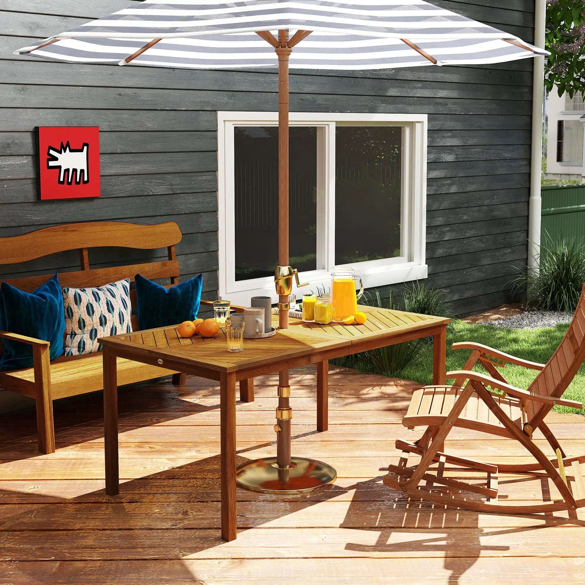 Nancy's Guardea Tuintafel - Eettafel voor Buiten - Acaciahout - 150 x 85 x 75 cm