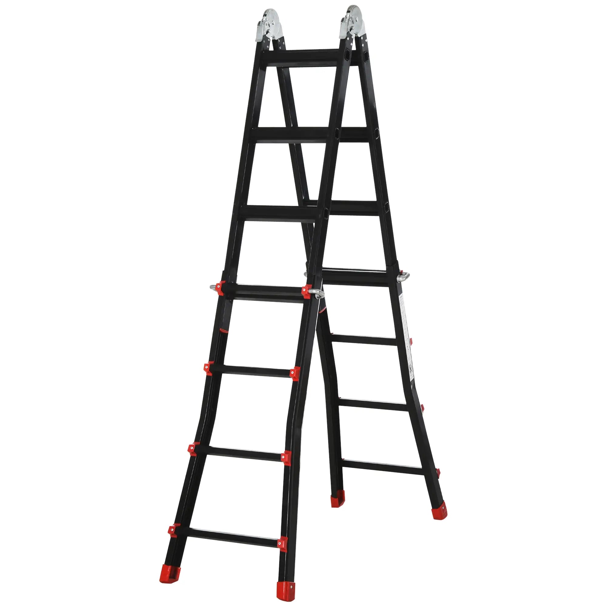 Nancy's Gosaldo Ladder - Trap - Opvouwbaar en draagbaar - Zwart / Rood