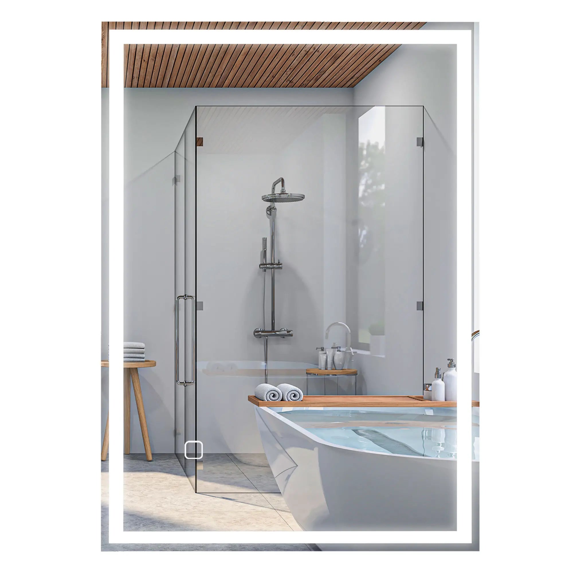 Nancy's Lonato Badkamerspiegel - Met LED Verlichting - Anti condens - 50 x70 cm