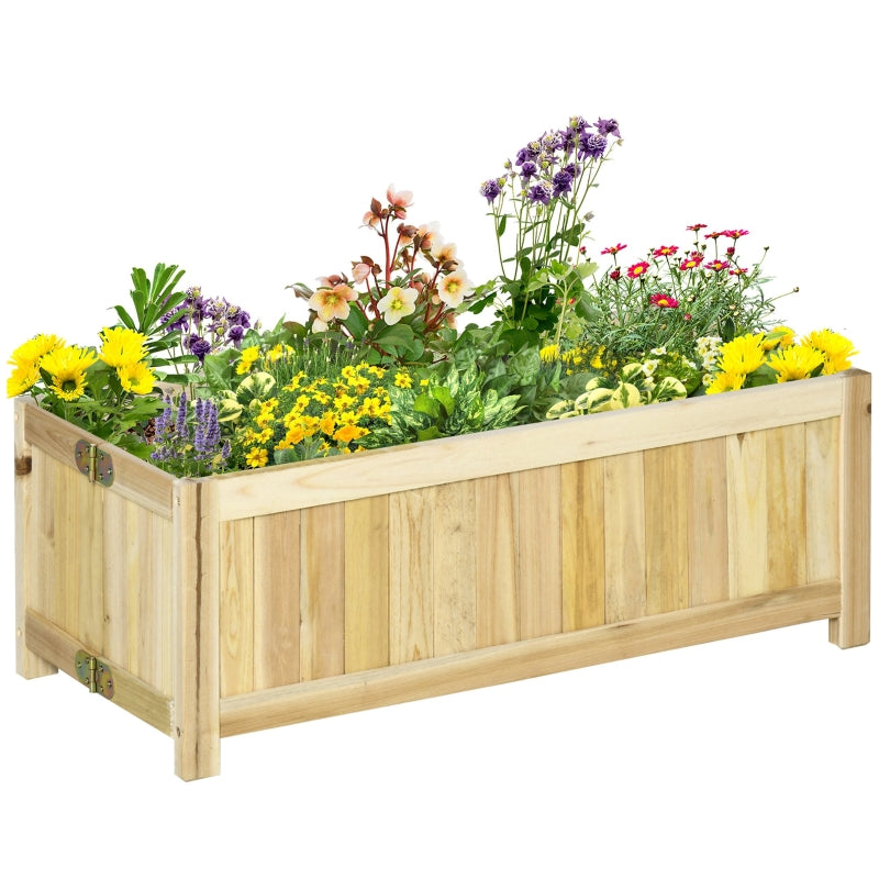 Nancy's Medellin Plantenbak - Bloemenbak - Verhoogd Bloembed - Tuinbed - Dennenhout - 70 x 30 x 25 cm