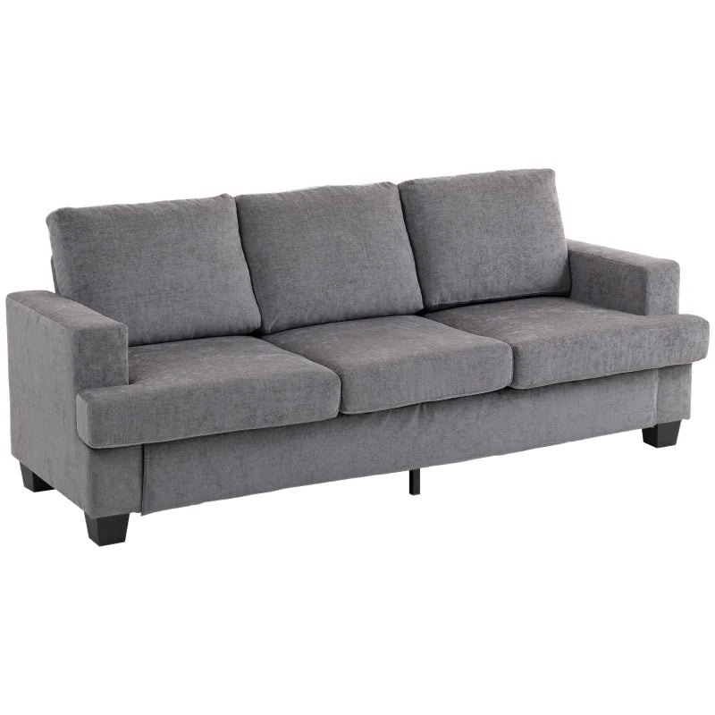 Nancy's Marcon 3-Zitsbank - Zitbank - Sofa - Grijs - Chenille - ± 215 x 80 x 90 cm