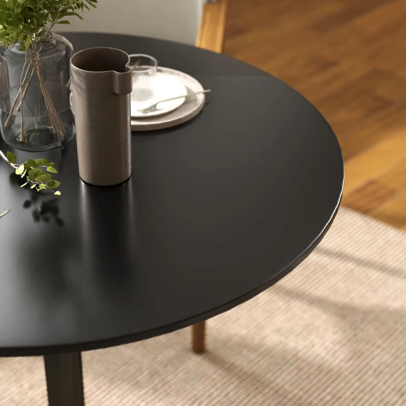 Nancy's Novellara Eettafel Rond - Eetkamertafel - Zwart - Ø 80 x 75H cm