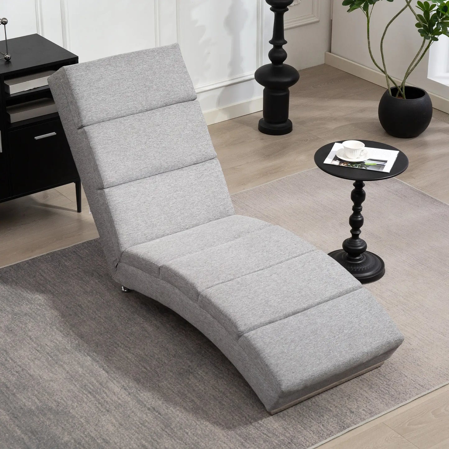 Nancy's Locri Relaxfauteuil - Loungestoel - Relaxstoel - Grijs - Linnen