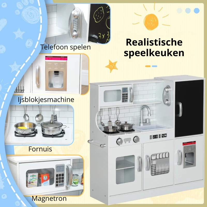 Nancy's Noci Kinderkeuken - Speelkeuken - Speelgoedkeuken - Wit