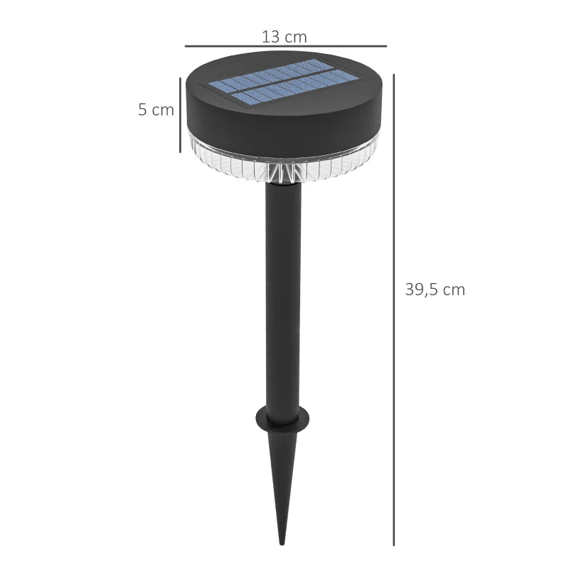Nancy's Alpedriz Tuinverlichting - Solar - Tuinlichten - Zonne-energie - Zwart - ± Ø 15 x 40 cm