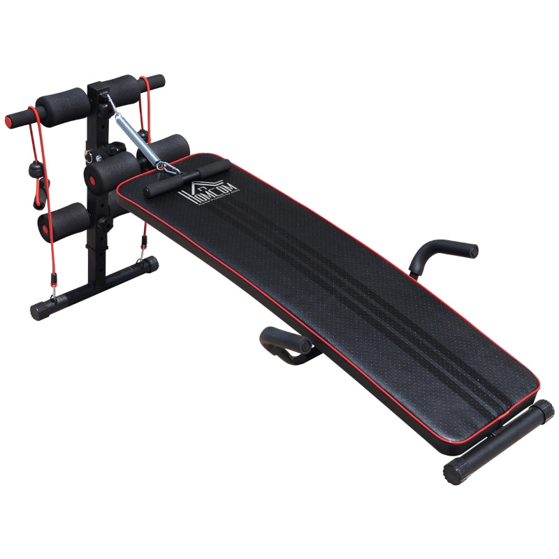 Nancy's Apple Head Trainingsbank - Buiktrainer - Fitnessbank - Met Weerstandsbanden - Zwart / Rood