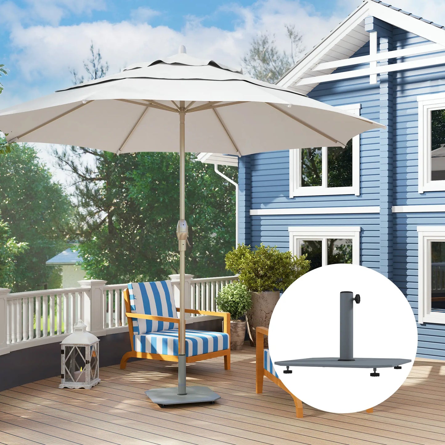 Nancy's Gesteira Parasolvoet - Parasolhouder - Parasol Standaard - Grijs