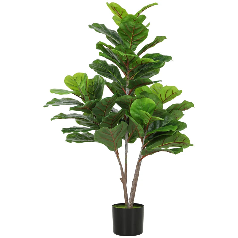 Nancy's Melegnano Kunstplant - Vijgeboom - Kunstboom - Groen - 110 cm hoog