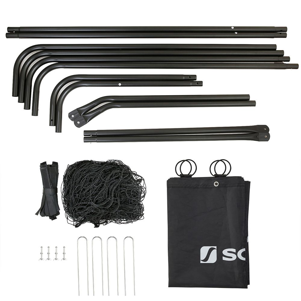 Nancy's Bomarzo Voetbaldoel - Voetbalgoal - Doelwand - Zwart - ± 215 x 75 x 150 cm