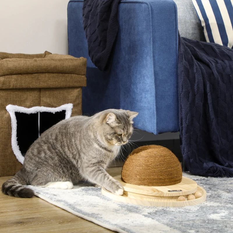 Jouet pour chat Nancy's Merceana - Jouet pour chat - 2-en-1 - Naturel - Bois de pin
