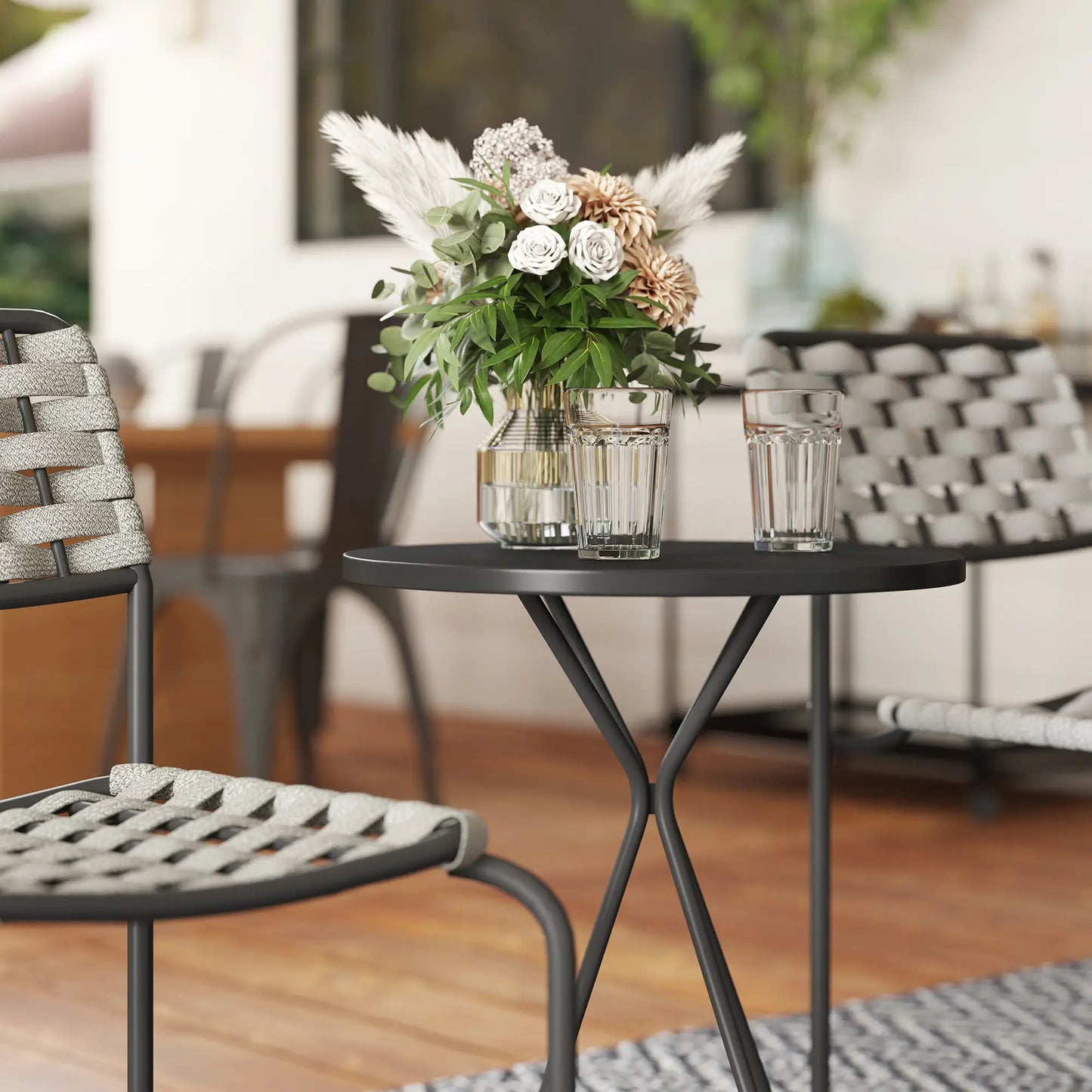 Nancy's Corridonia Bistroset - Tuinset - Balkonset - 3-Delig - Grijs