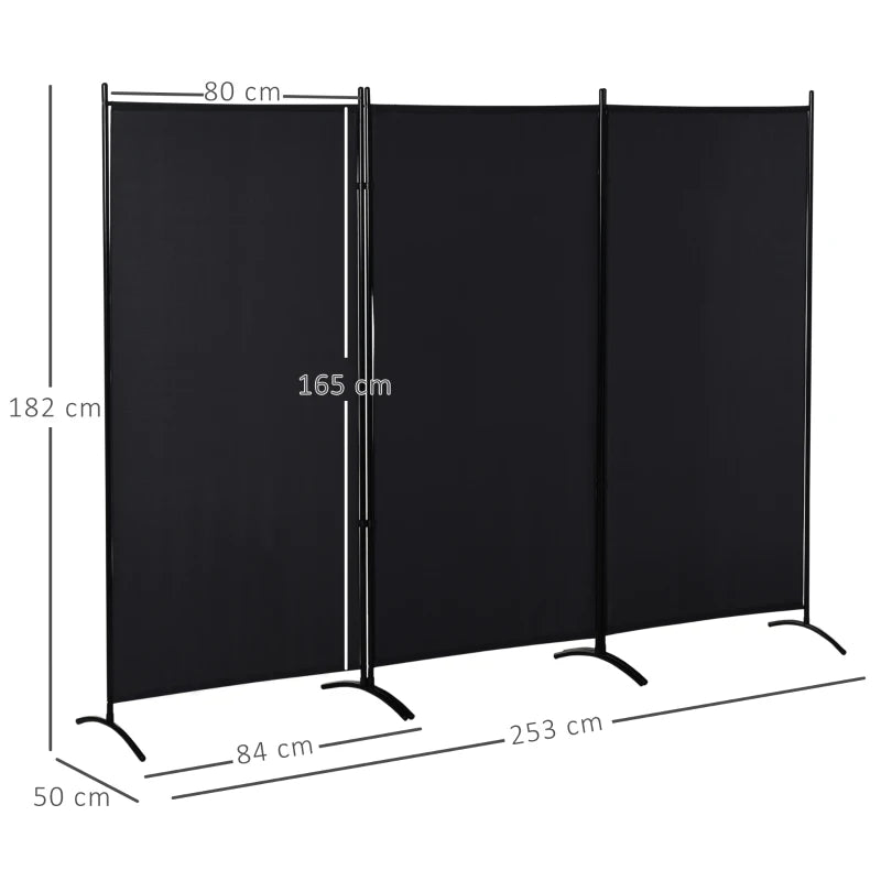 Nancy's Melfi Kamerscherm - Privacyscherm - Scheidingswand - Roomdivider - Zwart - ± 255 x 180 cm