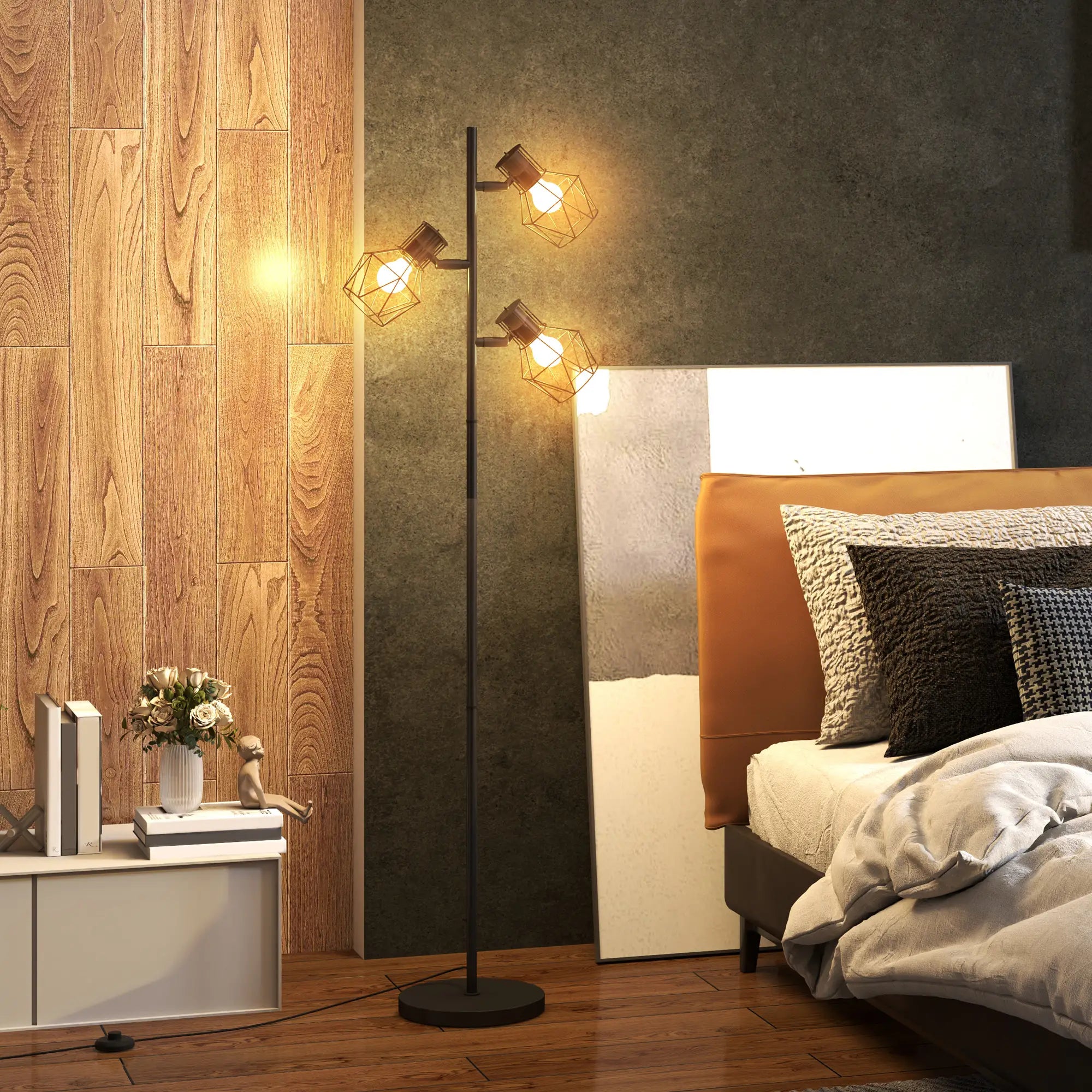 Nancy's Maceria Vloerlamp - Staande Lamp - Staande Verlichting - Modern - Zwart - Staal