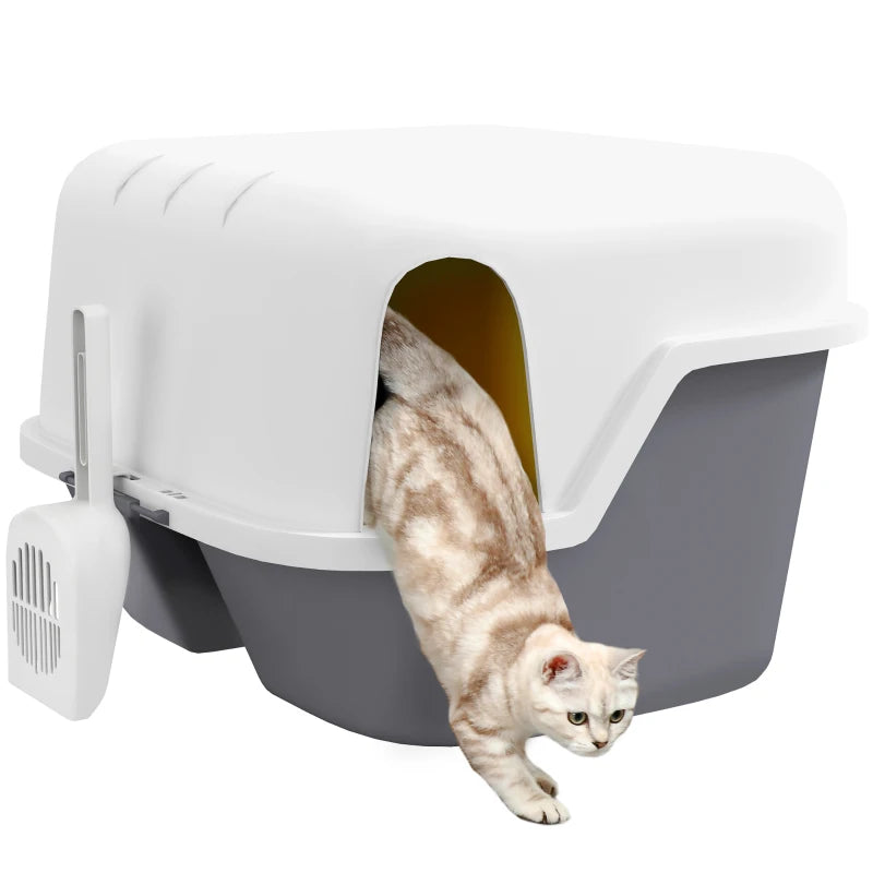 Nancy's Montalvo Kattenbak - Katten wc - Katten Toilet - Roomwit - ± 50 x 50 x 40 cm