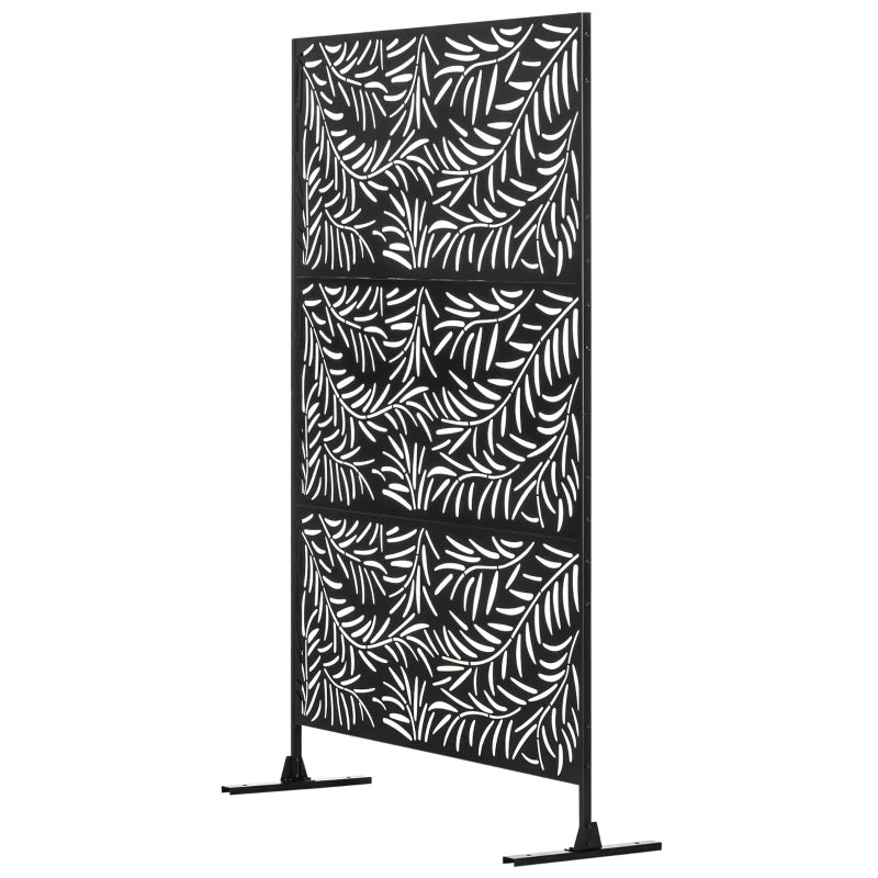 Nancy's Sciara Privacyscherm - Tuinscherm - Zichtscherm - Privacywand - Zwart - Staal - ± 120 x 45 x 200 cm