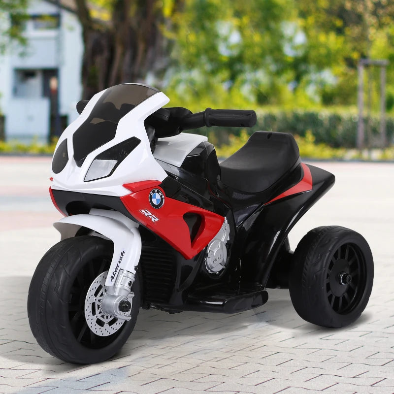Nancy's Dave Electric Kids Motorcycle - Kids Vehicle - Kids BMW Scooter - Electric Tricycle - Music / Light - Red