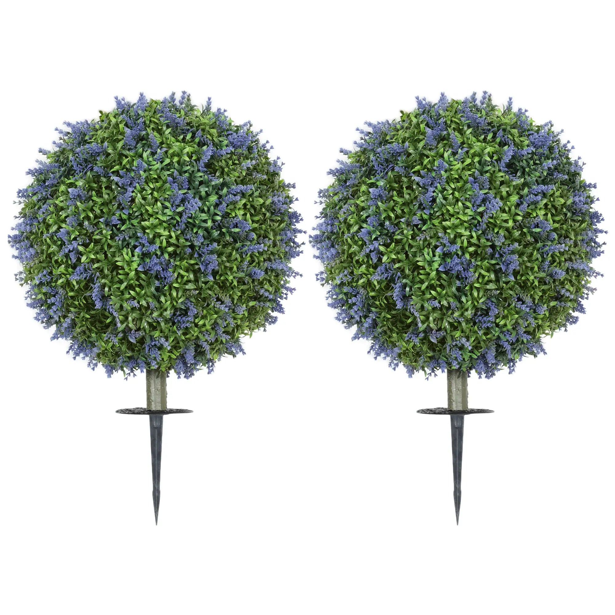 Nancy's Gioiosa Kunstbomen Set - Lavendelbomen - Kunstplanten - UV-Bestendig - Groen / Paars