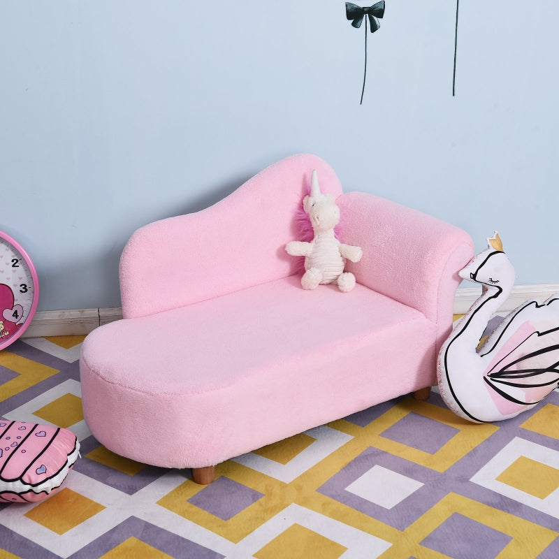Nancy's Kiddo Canapé enfant, Fauteuil enfant, Chaise longue rose