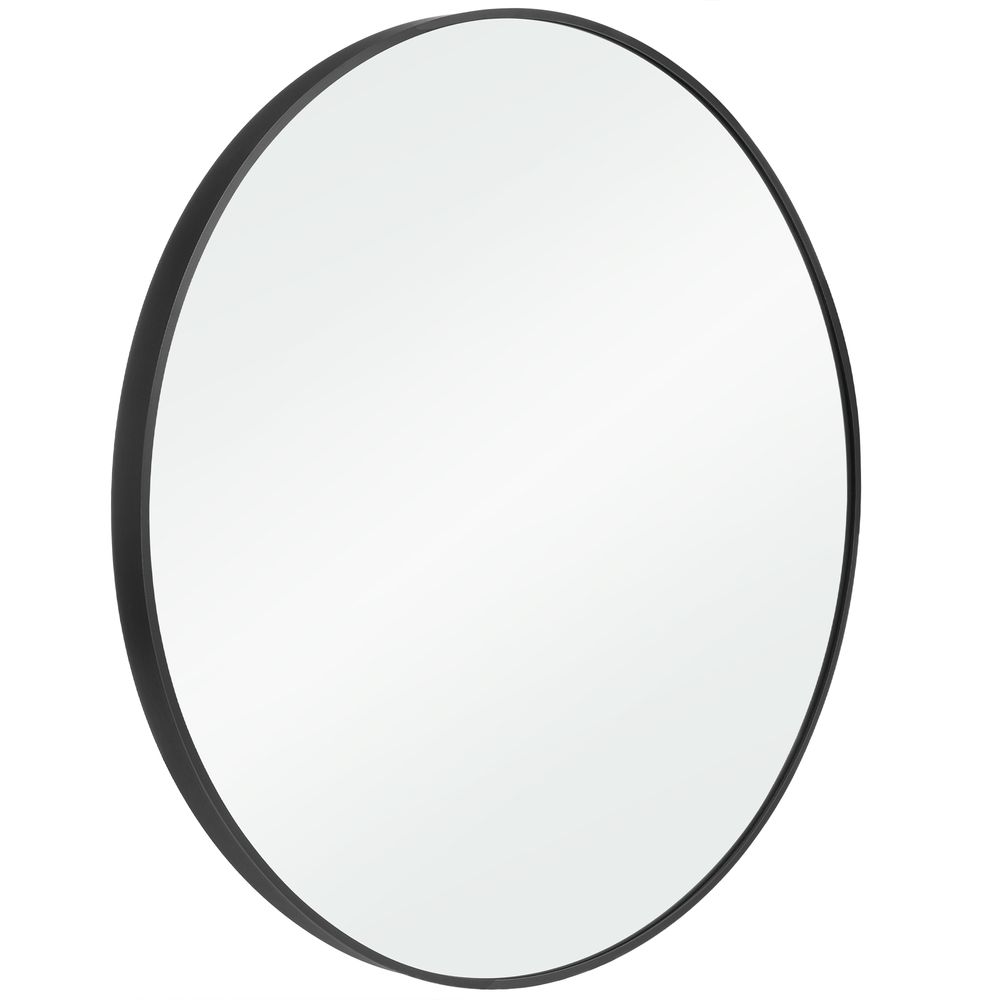 Nancy's Boivao Badkamerspiegel - Zwart - Rond - Ø 76 cm