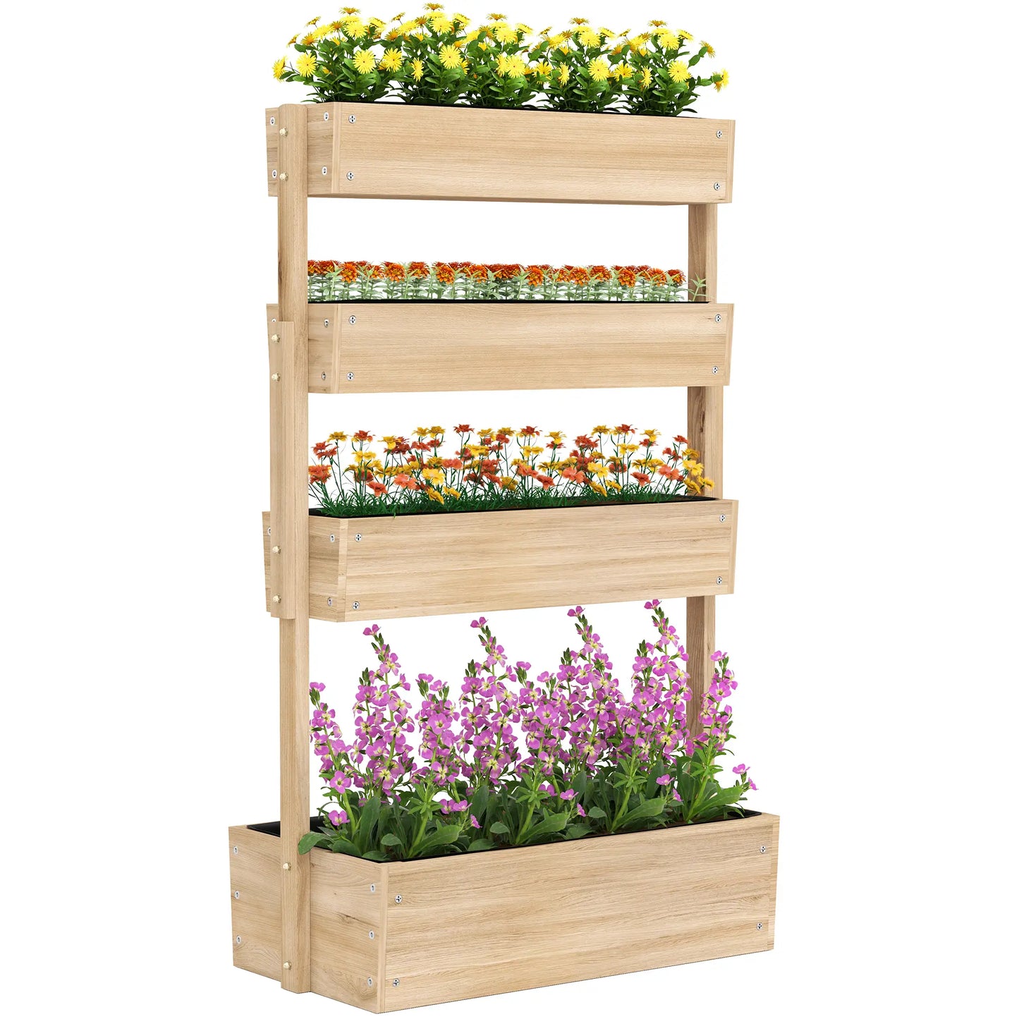 Nancy's Germagnano Plantenbak - Bloembak - Plantenrek - Dennenhout - ± 90 x 45 x 140 cm