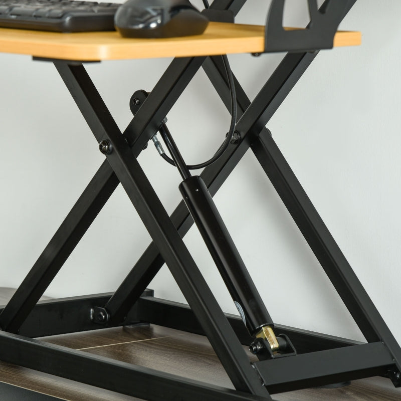 Nancy Vinsetto Zit-sta bureau Staand bureau Monitorstandaard In hoogte verstelbaar Staal 80 x 40 x 13,5-51 cm