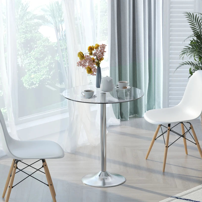 Nancy's Novalesa Eettafel Rond - Eetkamertafel - Glas - ± Ø 70 x 75 cm
