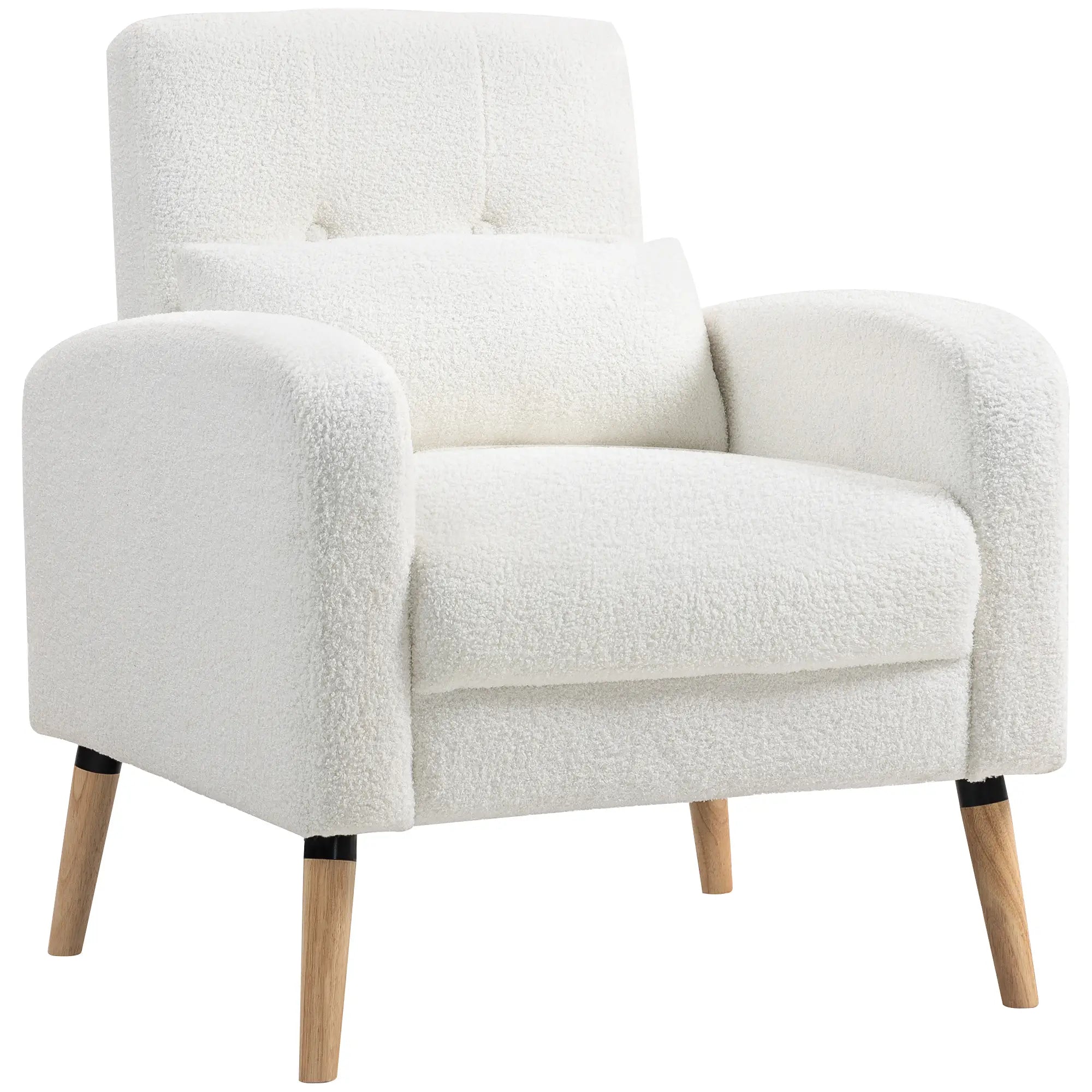 Nancy's Latronico Fauteuil - Relaxstoel - Loungestoel - Wit - Fleece