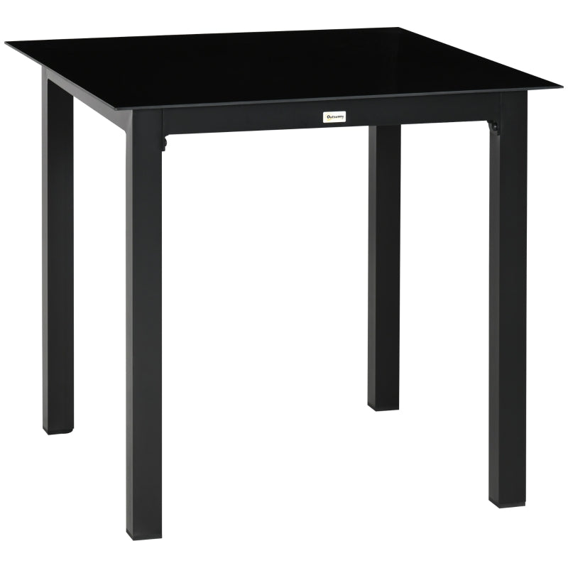 Nancy's Bustelo Tuintafel - Terrastafel - Tafel voor buiten - Buitentafel - Zwart - ± 80 x 80 x 75 cm