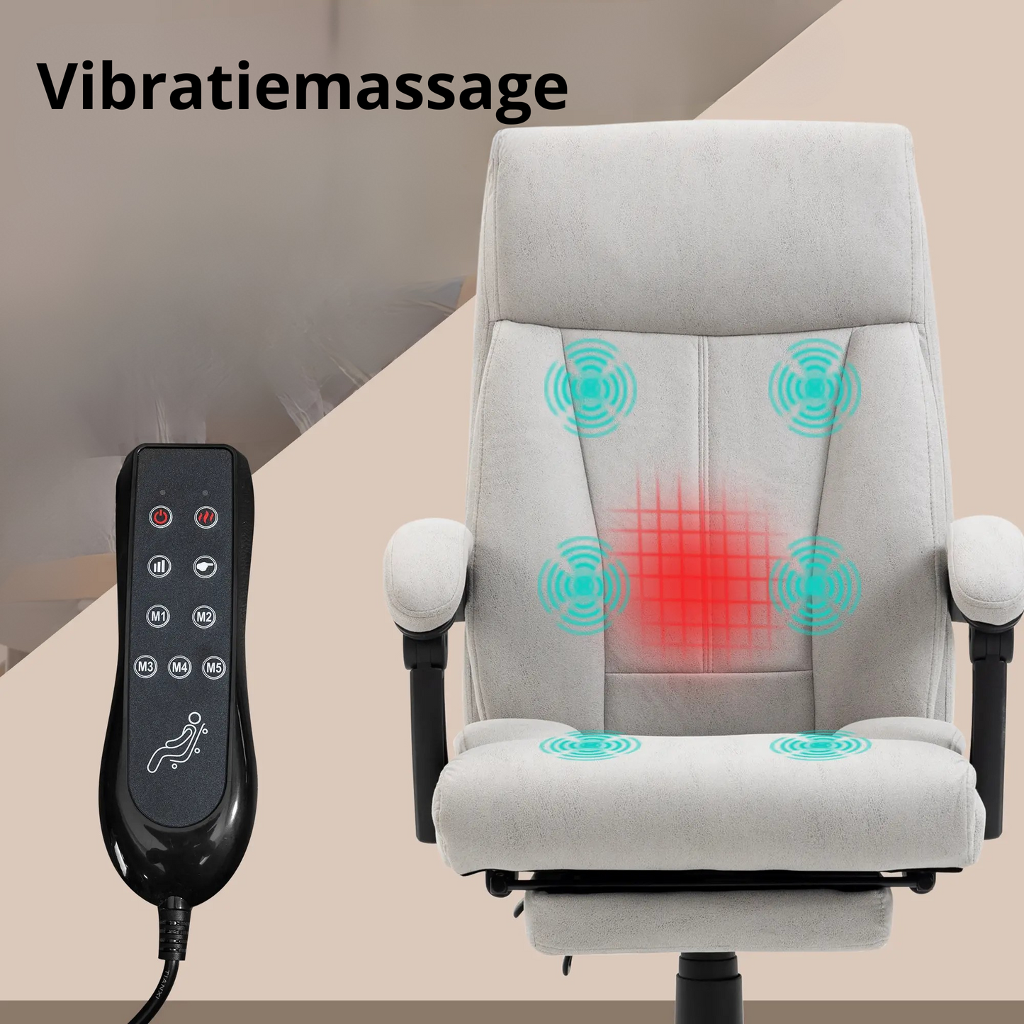 Nancy's Letino Massage Bureaustoel - Massagekantoorstoel - Verstelbaar - Grijs