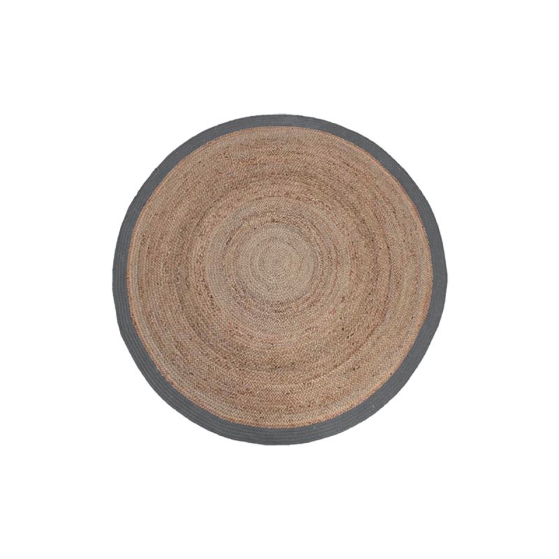 LABEL51 Vloerkleed Jute - Grijs - Jute - 90 x 90 cm
