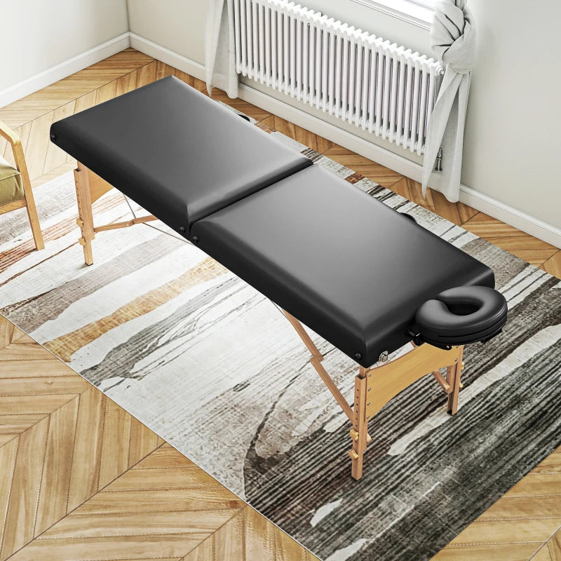 Nancy's Maratea Massagetafel - Behandeltafel - Verstelbare hoogte en hoofdsteun - Zwart - Kunstleer