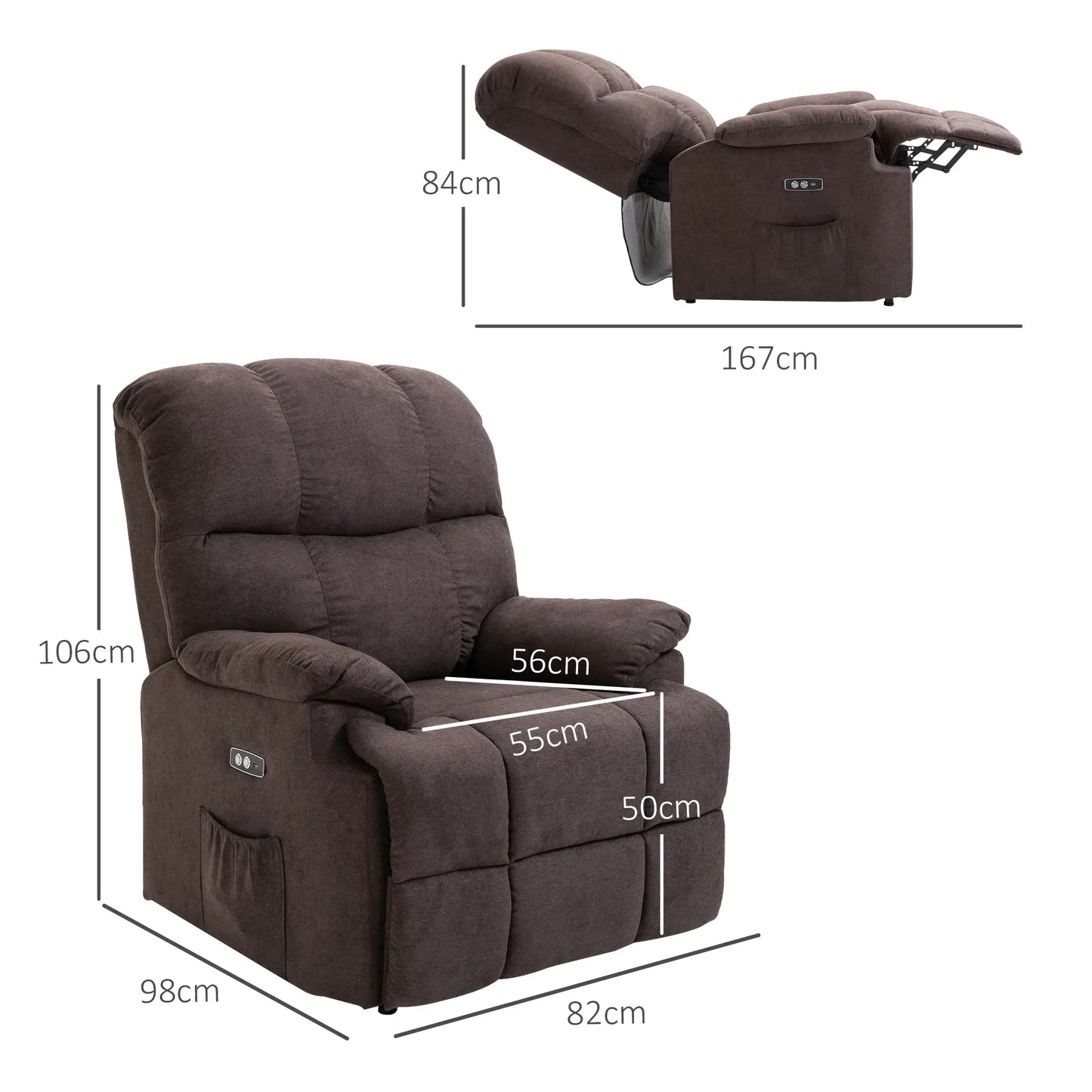 Nancy's Gais Sta op Stoel - Seniorenstoel - Relaxfauteuil - Grijs - Fluweel