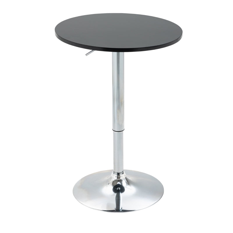 Nancy's Louth Bar table - 360° rotating dining table - Height-adjustable bistro table - Steel - Black - ± Ø 60 cm
