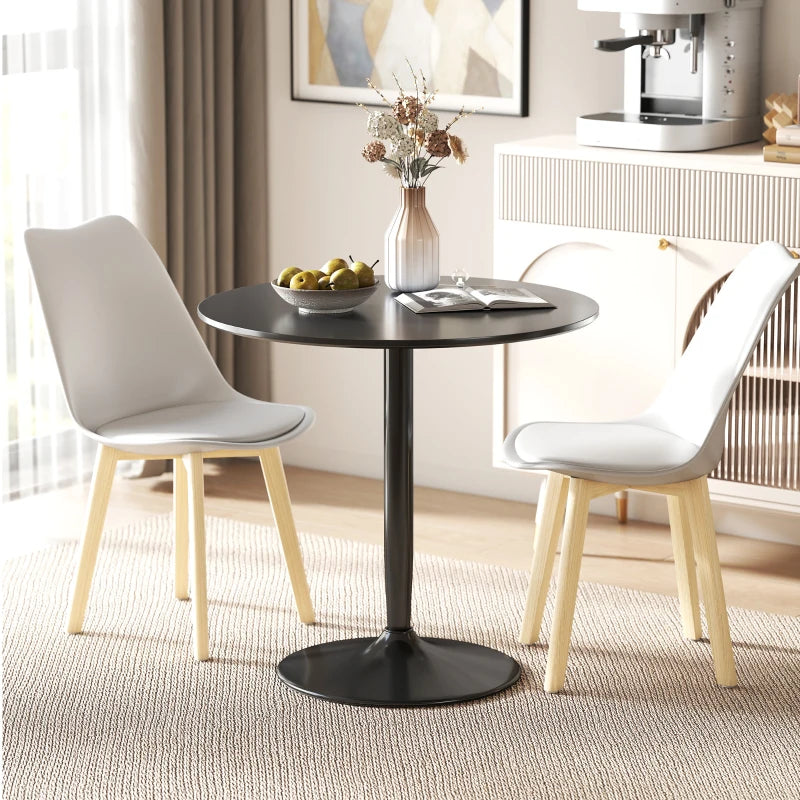Nancy's Novellara Eettafel Rond - Eetkamertafel - Zwart - Ø 80 x 75H cm