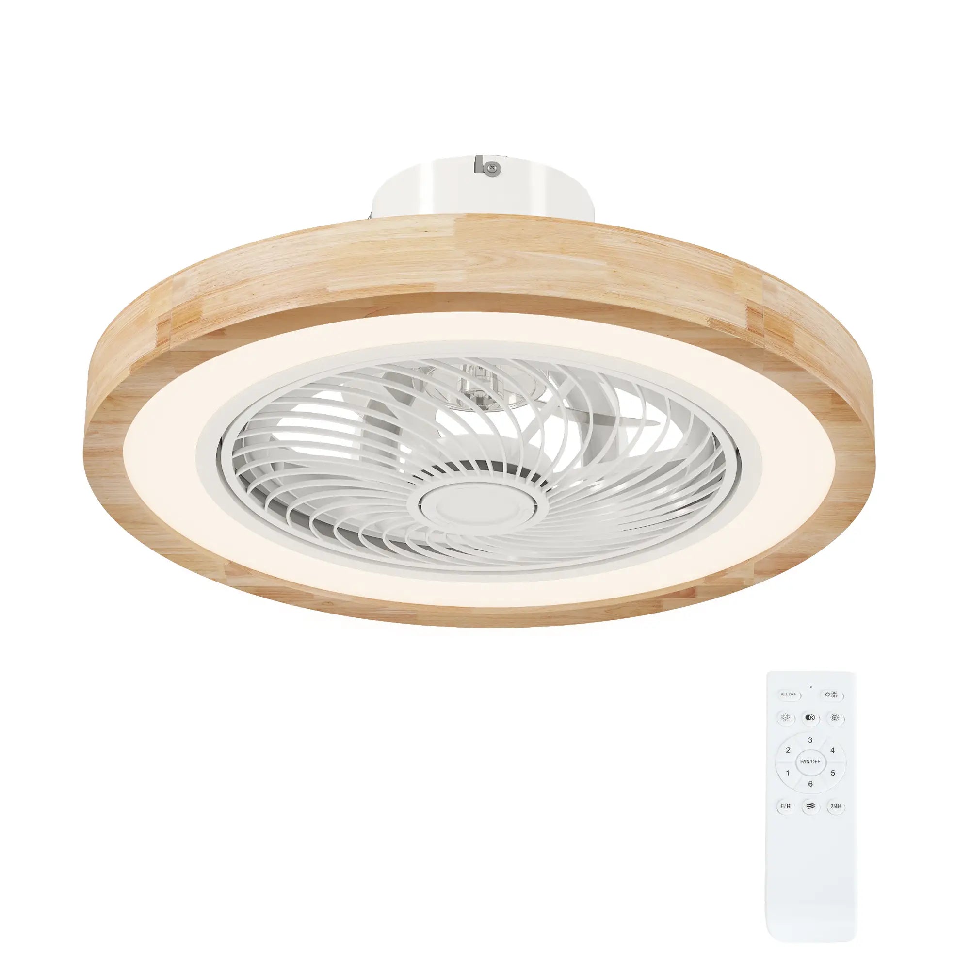 Nancy's Grado Plafondventilator - Aanpasbare Verlichting - Timer - Eikenhout