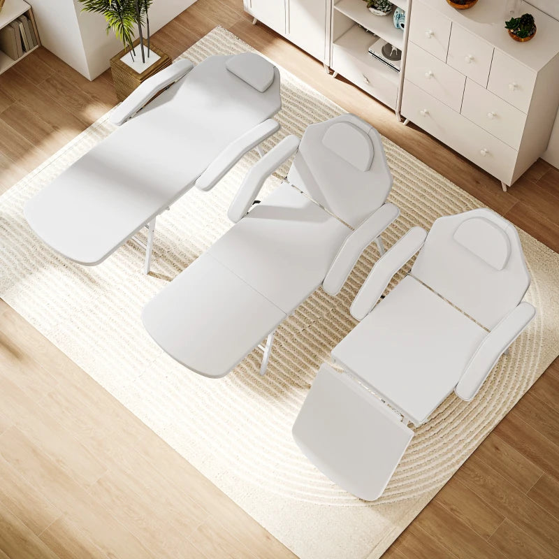 Nancy's Maranello Massagetafel - Behandeltafel - Verstelbare rugleuning en beensteun - Wit - Kunstleer